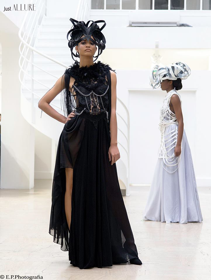 fashion week costume avant garde just allure paris défilé de mode black noir avant garde